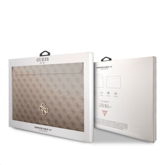 Husa Laptop Guess PU 4G Metal Logo 13 inch, Maro Husa Laptop Guess PU 4G Metal Logo 13 inch, Maro (Bakr, GUCS13G4GFBR) by www.silkase.ro