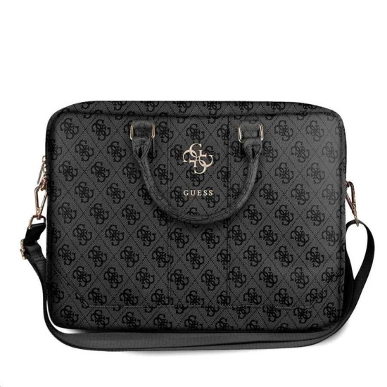 Geantă Laptop Guess PU 4G Metal Logo 15/16 inch, Gri (Bakr, GUCB15G4GFGR) by www.silkase.ro