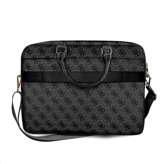 Geantă Laptop Guess PU 4G Metal Logo 15/16 inch, Gri (Bakr, GUCB15G4GFGR) by www.silkase.ro