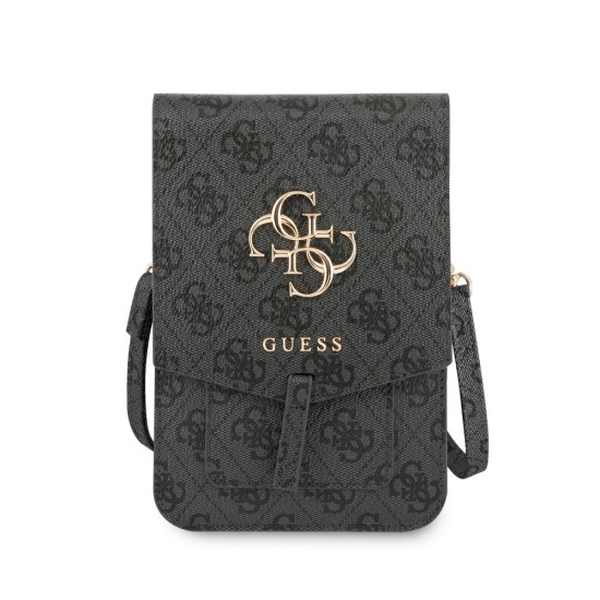 Geanta de Telefon Guess PU 4G Metal Logo, Gri (Cabluri Telefon, GUWBG4GFGR) by www.silkase.ro