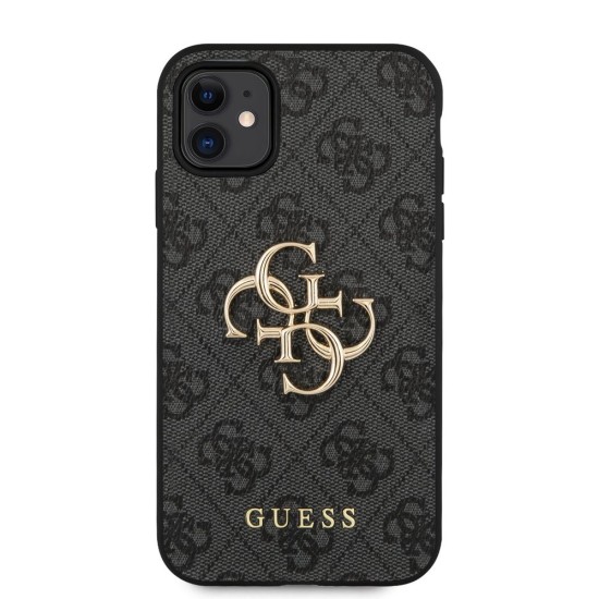 Husă de protecție Guess PU 4G Metal Logo pentru iPhone 11, Grey Husă de protecție Guess PU 4G Metal Logo pentru iPhone 11, Grey (Bakr, GUHCN614GMGGR) by www.silkase.ro