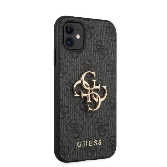 Husă de protecție Guess PU 4G Metal Logo pentru iPhone 11, Grey Husă de protecție Guess PU 4G Metal Logo pentru iPhone 11, Grey (Bakr, GUHCN614GMGGR) by www.silkase.ro