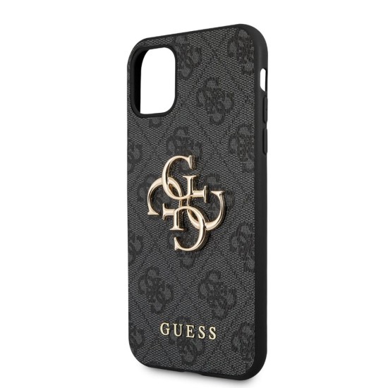 Husă de protecție Guess PU 4G Metal Logo pentru iPhone 11, Grey Husă de protecție Guess PU 4G Metal Logo pentru iPhone 11, Grey (Bakr, GUHCN614GMGGR) by www.silkase.ro