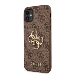 Husa de Protectie Guess PU 4G Metal Logo pentru iPhone 11, Brown