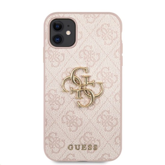 Husa Guess PU 4G Metal Logo pentru iPhone 11, Roz Husa Guess PU 4G Metal Logo pentru iPhone 11, Roz (Bakr, GUHCN614GMGPI) by www.silkase.ro