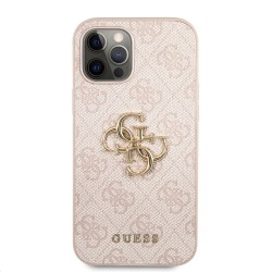 Husă de Protecție Guess PU 4G Metal Logo pentru iPhone 12 Pro Max, Roz Husă de Protecție Guess PU 4G Metal Logo pentru iPhone 12 Pro Max, Roz