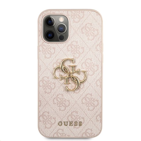 Husă de Protecție Guess PU 4G Metal Logo pentru iPhone 12 Pro Max, Roz Husă de Protecție Guess PU 4G Metal Logo pentru iPhone 12 Pro Max, Roz (Bakr, GUHCP12L4GMGPI) by www.silkase.ro