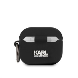 Husa Karl Lagerfeld Rue St Guillaume Silicone pentru AirPods 3, Neagra