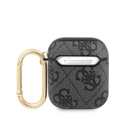Husa Guess 4G Script pentru AirPods 1/2, PC/PU, Black Husa Guess 4G Script pentru AirPods 1/2, PC/PU, Black