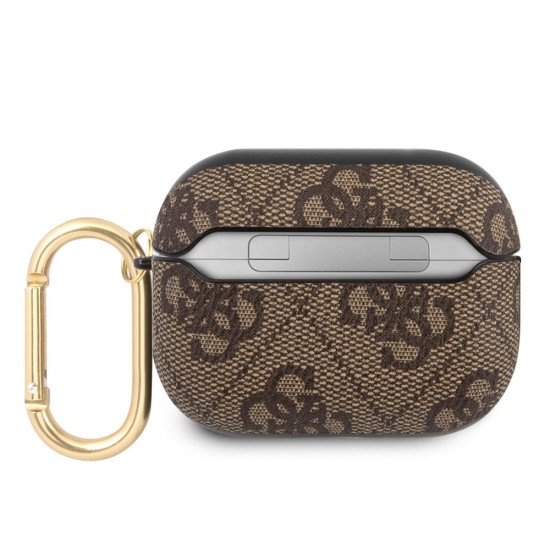 Husă Guess 4G Script PC/PU pentru AirPods Pro, Brown Husă Guess 4G Script PC/PU pentru AirPods Pro, Brown (Bakr, GUAP4GSMW) by www.silkase.ro