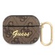 Husă Guess 4G Script PC/PU pentru AirPods Pro, Brown Husă Guess 4G Script PC/PU pentru AirPods Pro, Brown (Bakr, GUAP4GSMW) by www.silkase.ro