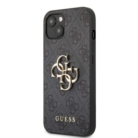 Husa Guess PU 4G Metal Logo pentru iPhone 13, Gri (Bakr, GUHCP13M4GMGGR) by www.silkase.ro
