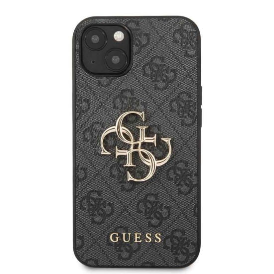 Husa Guess PU 4G Metal Logo pentru iPhone 13, Gri (Bakr, GUHCP13M4GMGGR) by www.silkase.ro