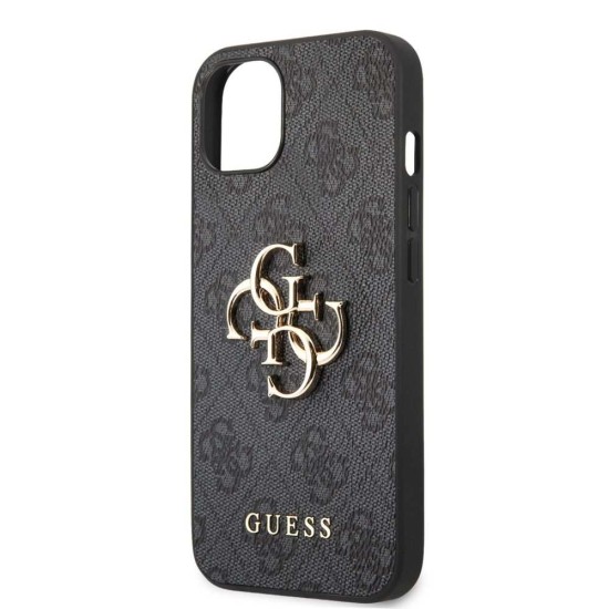 Husa Guess PU 4G Metal Logo pentru iPhone 13, Gri (Bakr, GUHCP13M4GMGGR) by www.silkase.ro