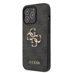 Husa Guess PU 4G Metal Logo pentru iPhone 13 Pro Max, Grey Husa Guess PU 4G Metal Logo pentru iPhone 13 Pro Max, Grey