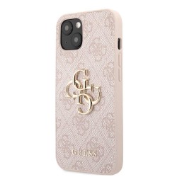 Husa Guess PU 4G Metal Logo pentru iPhone 13, Roz