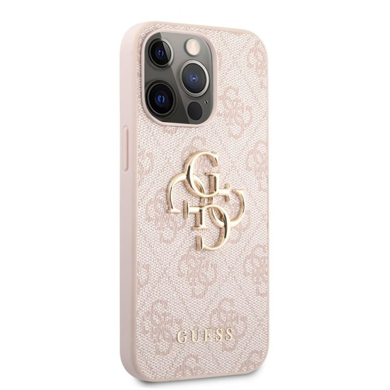 Husă Guess PU 4G Metal Logo pentru iPhone 13 Pro, Pink Husă Guess PU 4G Metal Logo pentru iPhone 13 Pro, Pink (Bakr, GUHCP13L4GMGPI) by www.silkase.ro