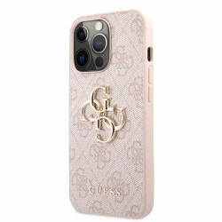 Husă Guess PU 4G Metal Logo pentru iPhone 13 Pro, Pink