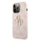 Husa Guess PU 4G Metal Logo pentru iPhone 13 Pro Max, Roz (Bakr, GUHCP13X4GMGPI) by www.silkase.ro