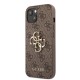 Husa Guess PU 4G Metal Logo pentru iPhone 13, Maro (Bakr, GUHCP13M4GMGBR) by www.silkase.ro