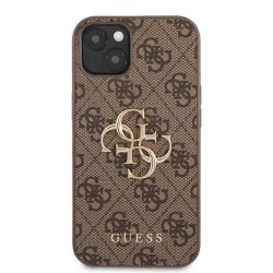 Husa Guess PU 4G Metal Logo pentru iPhone 13, Maro Husa Guess PU 4G Metal Logo pentru iPhone 13, Maro