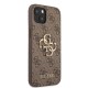 Husa Guess PU 4G Metal Logo pentru iPhone 13, Maro (Bakr, GUHCP13M4GMGBR) by www.silkase.ro