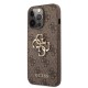 Husa Guess PU 4G Metal Logo pentru iPhone 13 Pro, Maro (Bakr, GUHCP13L4GMGBR) by www.silkase.ro