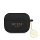 Husa Guess 4G Charm Silicone pentru AirPods Pro, Neagra (Bakr, GUAPLSC4EK) by www.silkase.ro