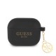 Husa Guess 4G Charm Silicone pentru AirPods 3, Neagra (Bakr, GUA3LSC4EK) by www.silkase.ro