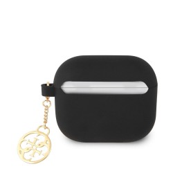 Husa Guess 4G Charm Silicone pentru AirPods 3, Neagra Husa Guess 4G Charm Silicone pentru AirPods 3, Neagra