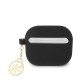Husa Guess 4G Charm Silicone pentru AirPods 3, Neagra (Bakr, GUA3LSC4EK) by www.silkase.ro