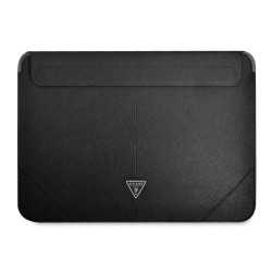 Husa Laptop Guess Saffiano Triangle Metal Logo 13/14", Neagra Husa Laptop Guess Saffiano Triangle Metal Logo 13/14", Neagra