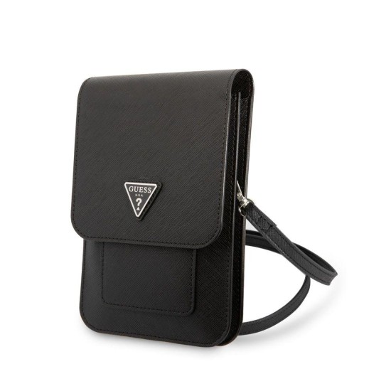 Geantă de Umăr / Portofel Telefon Guess PU Saffiano Triangle Logo, Neagra Geantă de Umăr / Portofel Telefon Guess PU Saffiano Triangle Logo, Neagra (Bakr, GUWBSATMBK) by www.silkase.ro