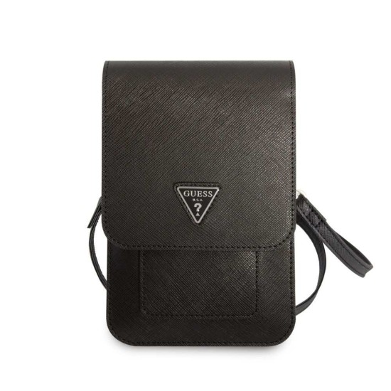 Geantă de Umăr / Portofel Telefon Guess PU Saffiano Triangle Logo, Neagra Geantă de Umăr / Portofel Telefon Guess PU Saffiano Triangle Logo, Neagra (Bakr, GUWBSATMBK) by www.silkase.ro