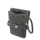 Geantă de Telefon Guess PU 4G Triangle Logo, Black (Genți și Borsete Telefon, GUWBP4TMGR) by www.silkase.ro