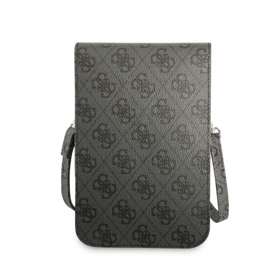 Geantă de Telefon Guess PU 4G Triangle Logo, Black (Genți și Borsete Telefon, GUWBP4TMGR) by www.silkase.ro