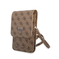 Geantă de Telefon Guess PU 4G Triangle Logo, Maro