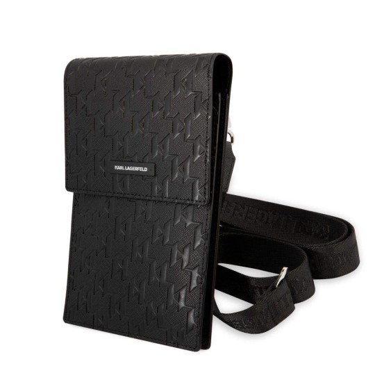Geantă de Umăr / Portofel Telefon Karl Lagerfeld Saffiano Monogram, Neagra Geantă de Umăr / Portofel Telefon Karl Lagerfeld Saffiano Monogram, Neagra (Bakr, KLWBSAMSMK) by www.silkase.ro