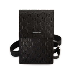 Geantă de Umăr / Portofel Telefon Karl Lagerfeld Saffiano Monogram, Neagra Geantă de Umăr / Portofel Telefon Karl Lagerfeld Saffiano Monogram, Neagra