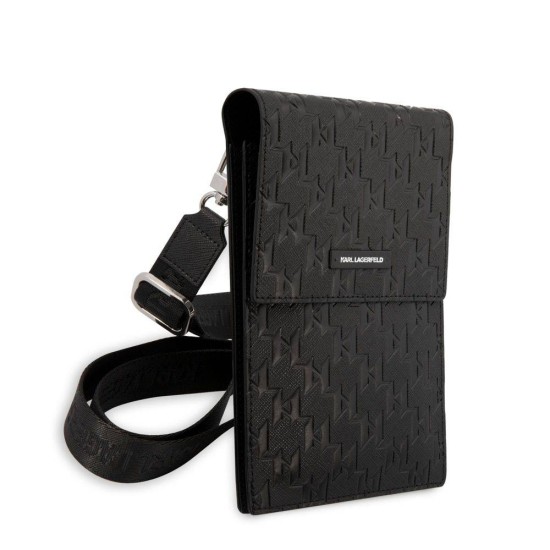Geantă de Umăr / Portofel Telefon Karl Lagerfeld Saffiano Monogram, Neagra Geantă de Umăr / Portofel Telefon Karl Lagerfeld Saffiano Monogram, Neagra (Bakr, KLWBSAMSMK) by www.silkase.ro