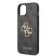 Husa Guess PU 4G Metal Logo pentru iPhone 14, Grey (Bakr, GUHCP14S4GMGGR) by www.silkase.ro
