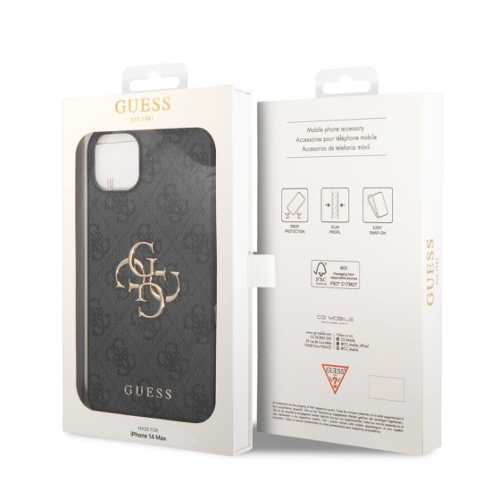 Husa Guess PU 4G Metal Logo pentru iPhone 14 Plus Grey Husa Guess PU 4G Metal Logo pentru iPhone 14 Plus Grey (Bakr, GUHCP14M4GMGGR) by www.silkase.ro