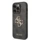 Husa Guess PU 4G Metal Logo pentru iPhone 14 Pro, Gri (Bakr, GUHCP14L4GMGGR) by www.silkase.ro