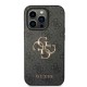 Husa Guess PU 4G Metal Logo pentru iPhone 14 Pro, Gri (Bakr, GUHCP14L4GMGGR) by www.silkase.ro