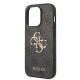 Husa Guess PU 4G Metal Logo pentru iPhone 14 Pro, Gri (Bakr, GUHCP14L4GMGGR) by www.silkase.ro