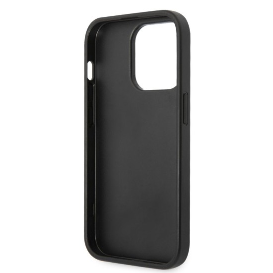 Husa Guess PU 4G Metal Logo pentru iPhone 14 Pro, Gri (Bakr, GUHCP14L4GMGGR) by www.silkase.ro
