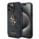 Husa Guess PU 4G Metal Logo pentru iPhone 14 Pro Max, Gri (Bakr, GUHCP14X4GMGGR) by www.silkase.ro