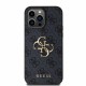 Husa Guess PU 4G Metal Logo pentru iPhone 14 Pro Max, Gri (Bakr, GUHCP14X4GMGGR) by www.silkase.ro