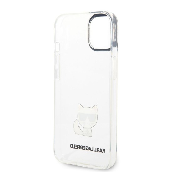 Husa Karl Lagerfeld Choupette Logo pentru iPhone 14 Plus, Transparenta (Bakr, KLHCP14MCTTR) by www.silkase.ro