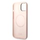 Husa iPhone 14 Plus Karl Lagerfeld Liquid Silicone, MagSafe, Karl & Choupette, Roz (Bakr, KLHMP14MSSKCI) by www.silkase.ro